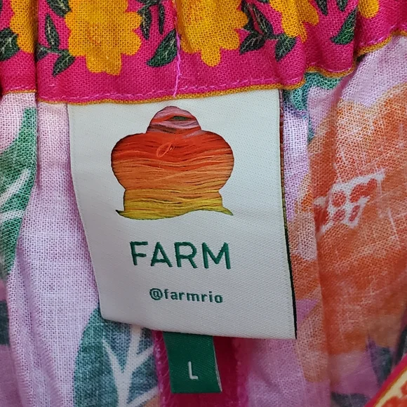 FARM Rio Pink and Orange Floral Women Shorts - Picture 10 of 12